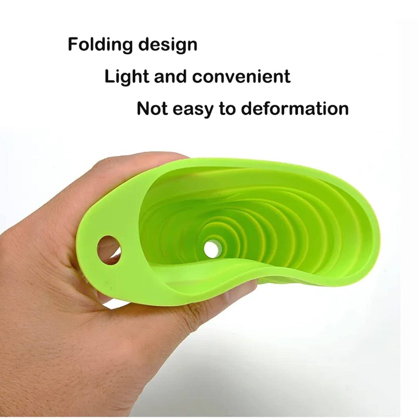 ASSORTED Silicone Collapsible Kitchen Funnel - X-Small to Large Sizes for Easy Liquid Transfer Food Grade Silicone Collapsible Gadgets