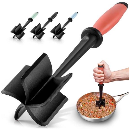 Z-MTCHP-RG-RD Premium Ground Meat Chopper Tool: Red