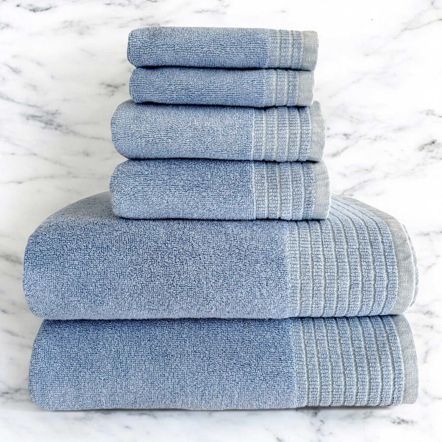 Bamboo Spa Towel Collection - 6pc Set: Cloud