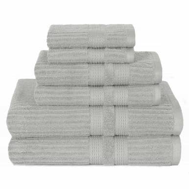 Kingsboro 6 Piece Luxury Towel Set: Green / 100% Cotton / 610