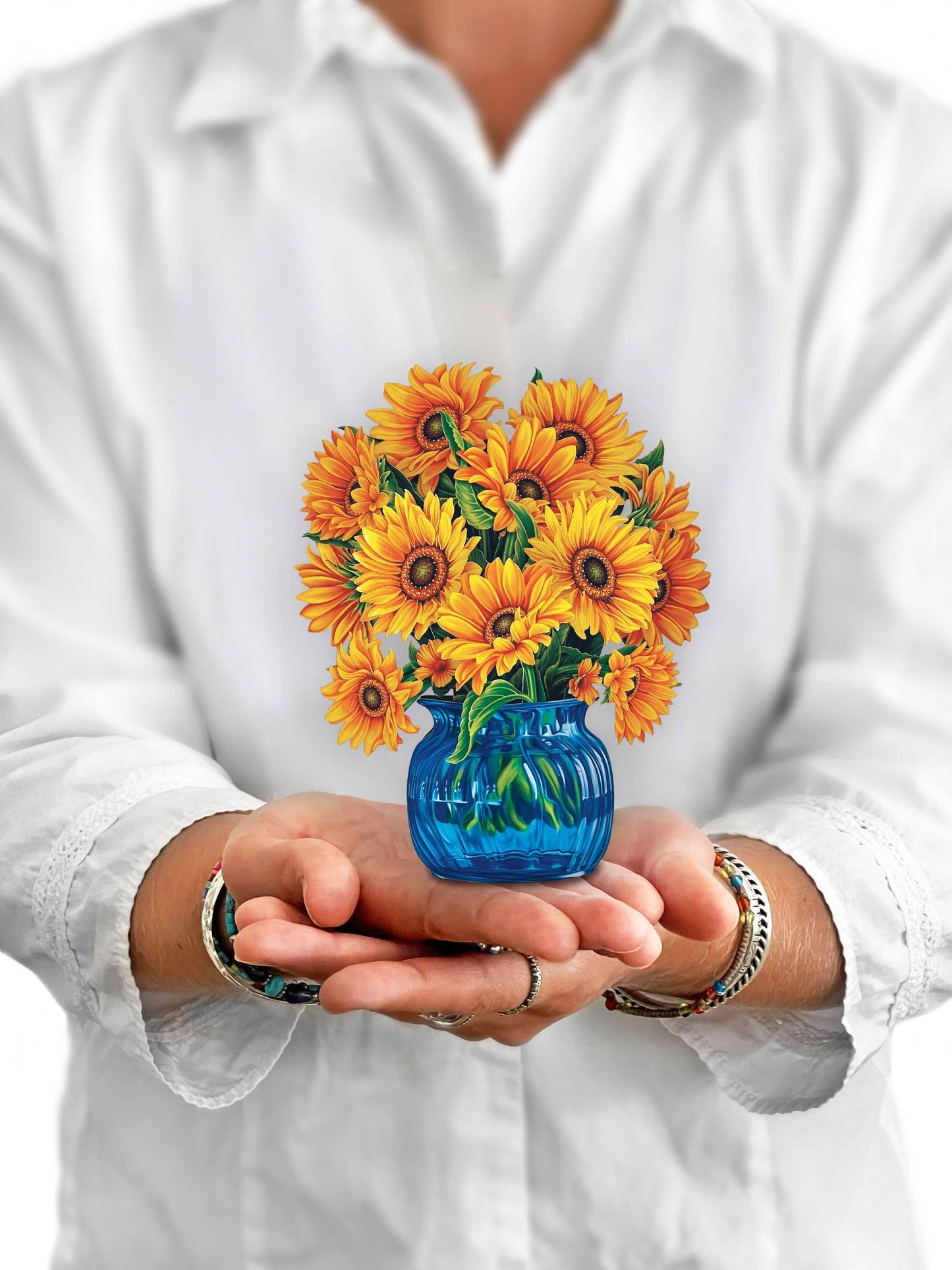 Mini Sunflowers (10 Pop-up Greeting Cards)