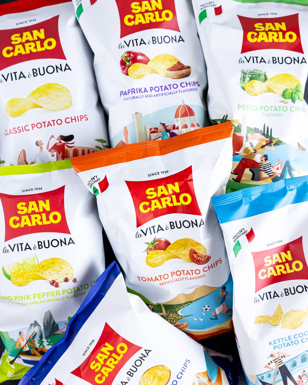Lime and Pink Pepper Chips 150g by San Carlo