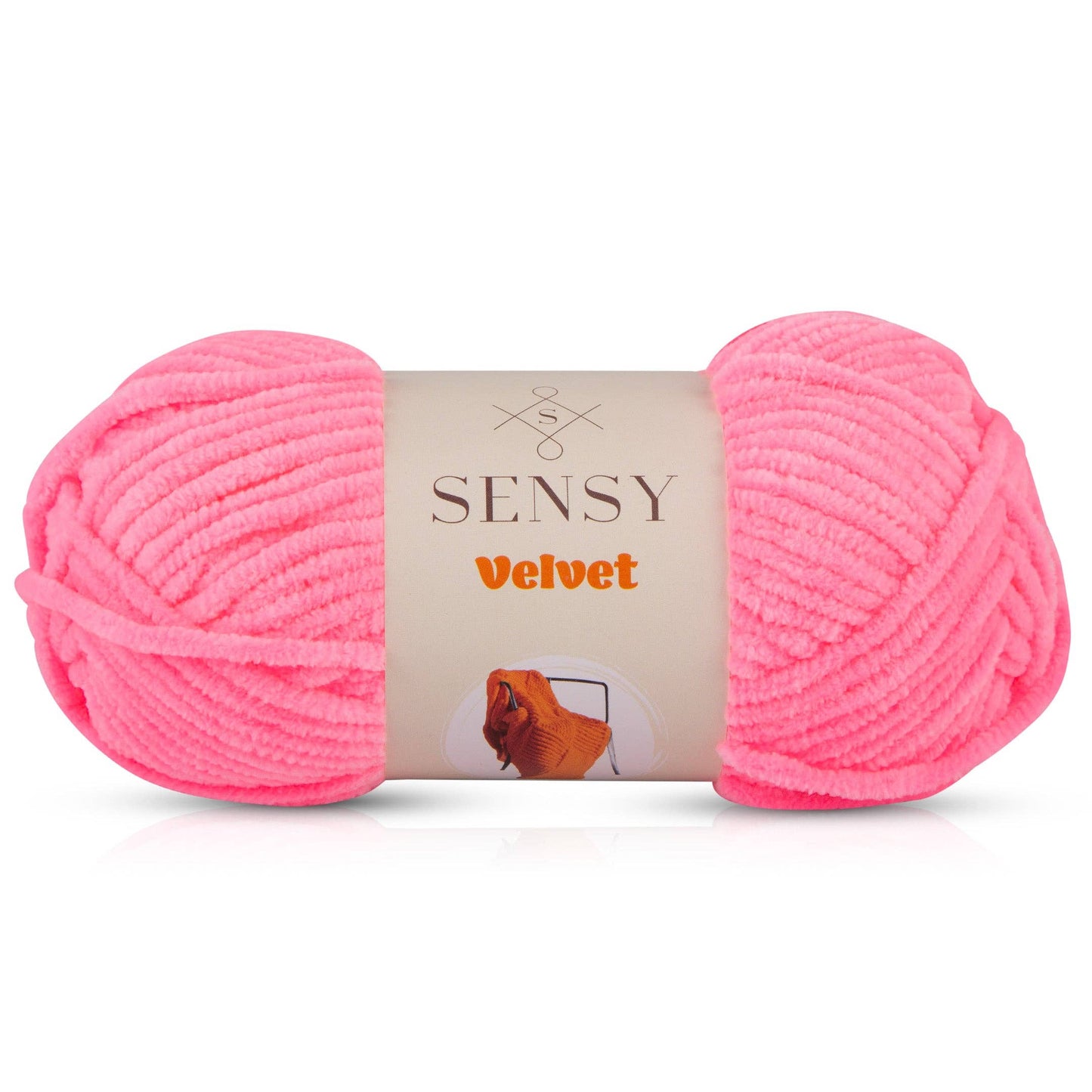 Sensy Velvet Yarn, Blanket Yarn, 3.5 oz, 132 Yards, Gauge 5 Bulky: Creamy / 1 Skein