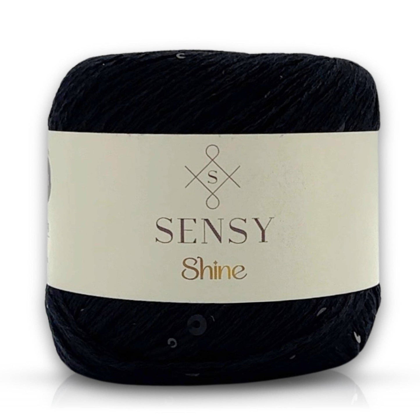 Sensy Shine Yarn, 3.5 oz, 340 yards, Gauge 2 Fine: Black