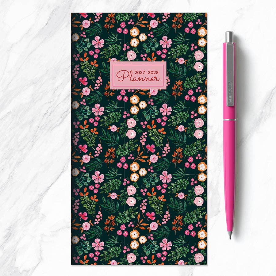 2027-2028 Itty Bitty Blossoms Small Monthly Pocket Planner