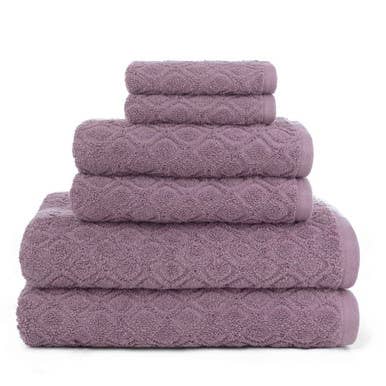 Kingsboro 6 Piece Luxury Towel Set: Green / 100% Cotton / 610