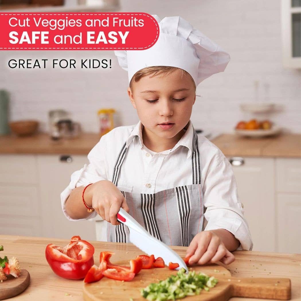 Safety Knife Set for Kids - 3 Piece: Red