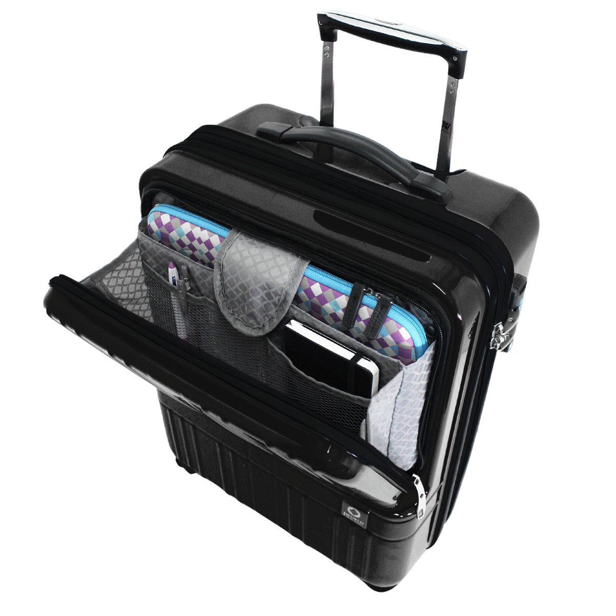 Cue Carry-On Luggage With Spinner Wheels