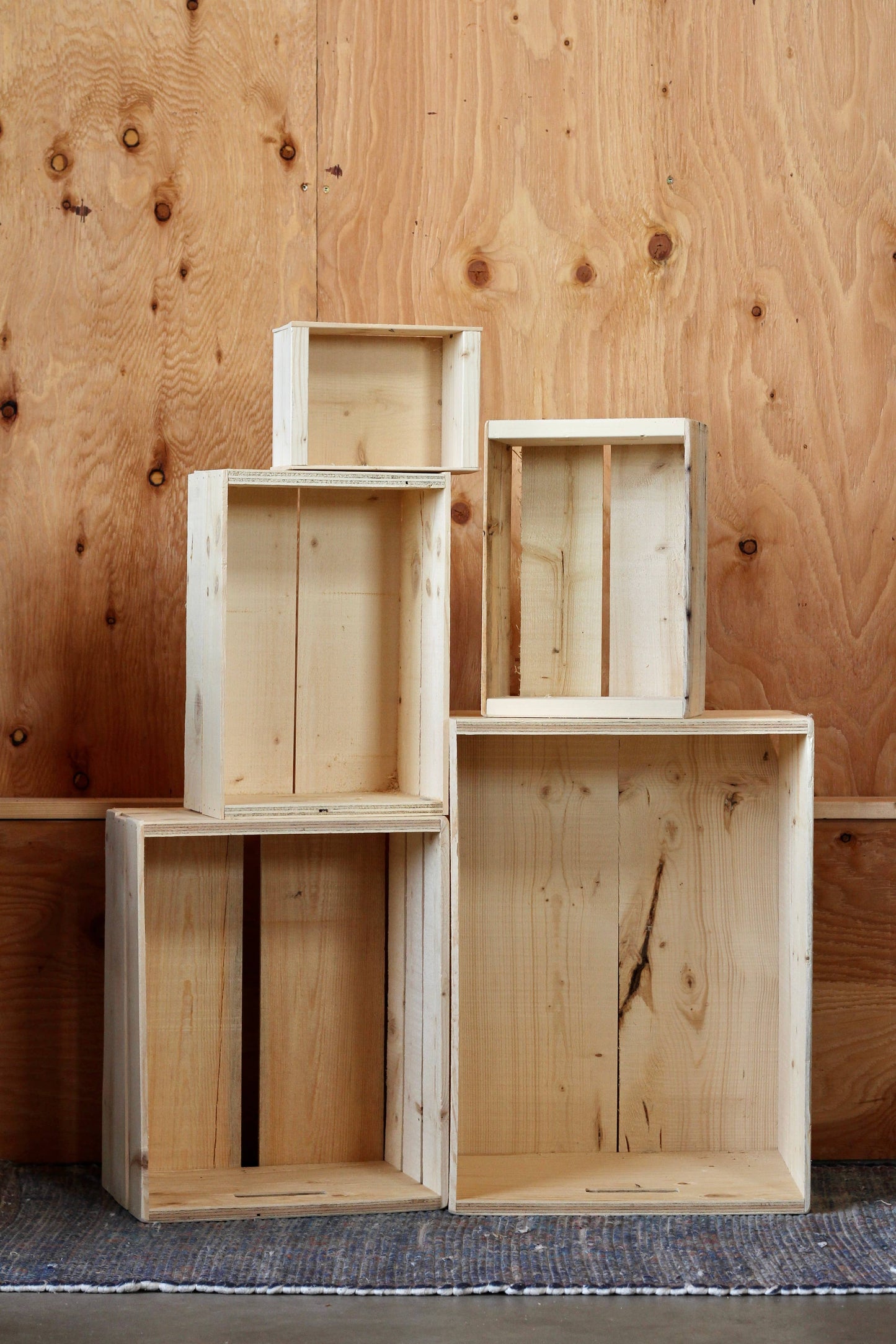 Wooden Crates: Set Of All Five