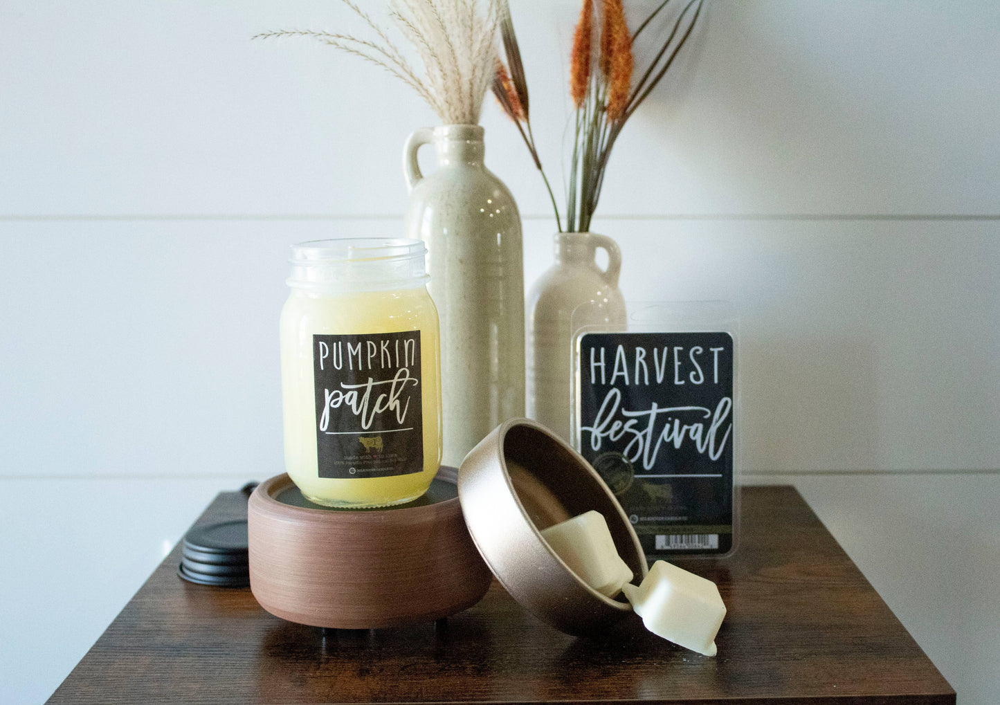 Pewter & Walnut 2-in-1 Tabletop Wax Melter
