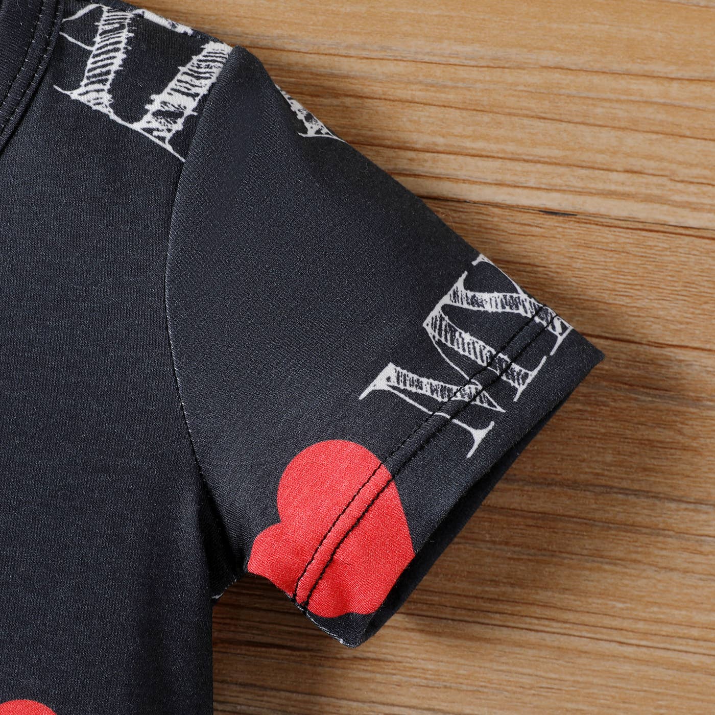 Baby Boy/Girl Allover & Heart Short-sleeve Naia™ Romper: 9-12 Months / White