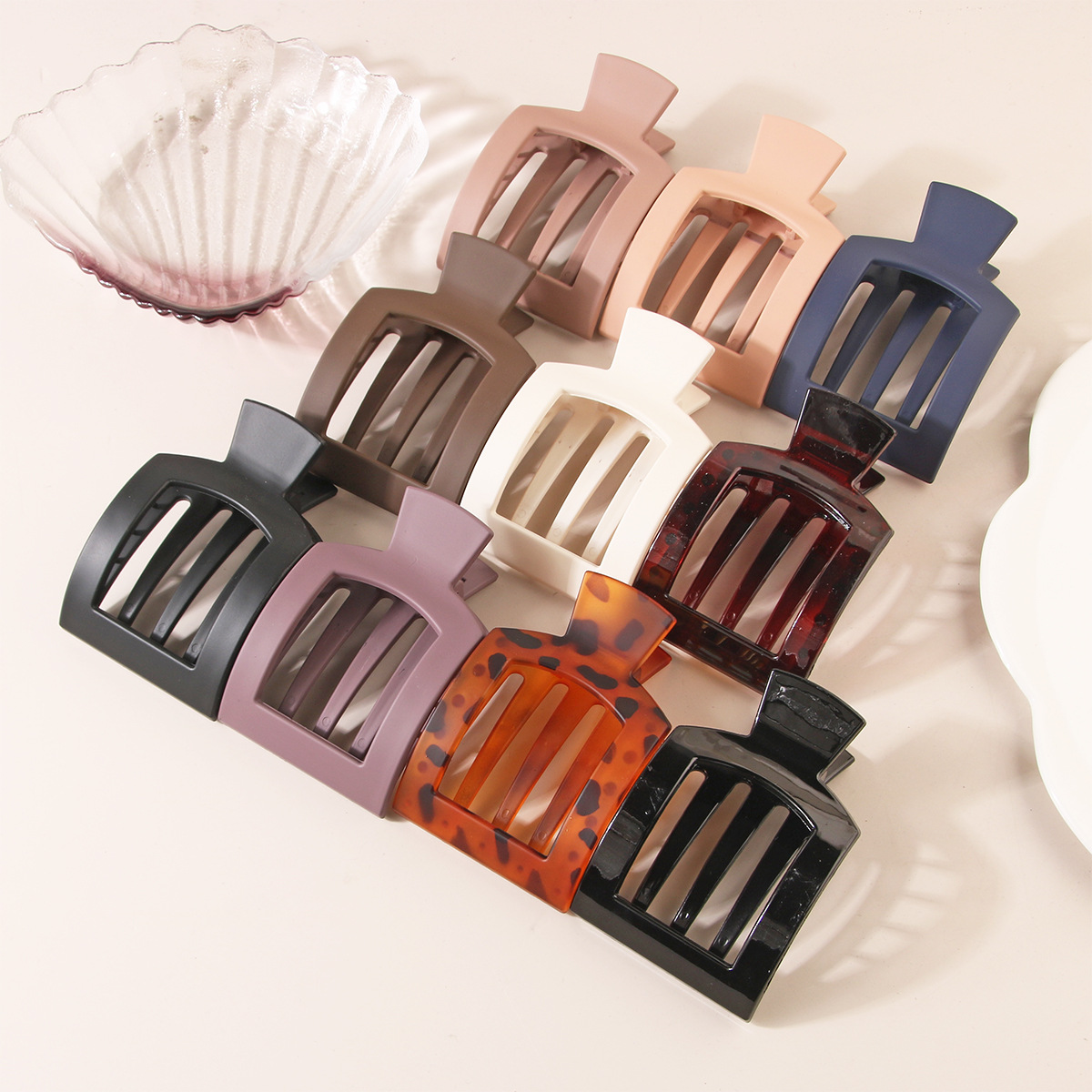 PC Square Hair Clip – Elegant Updo Claw_CWAHA6517: TYPE1 / (OS) 1