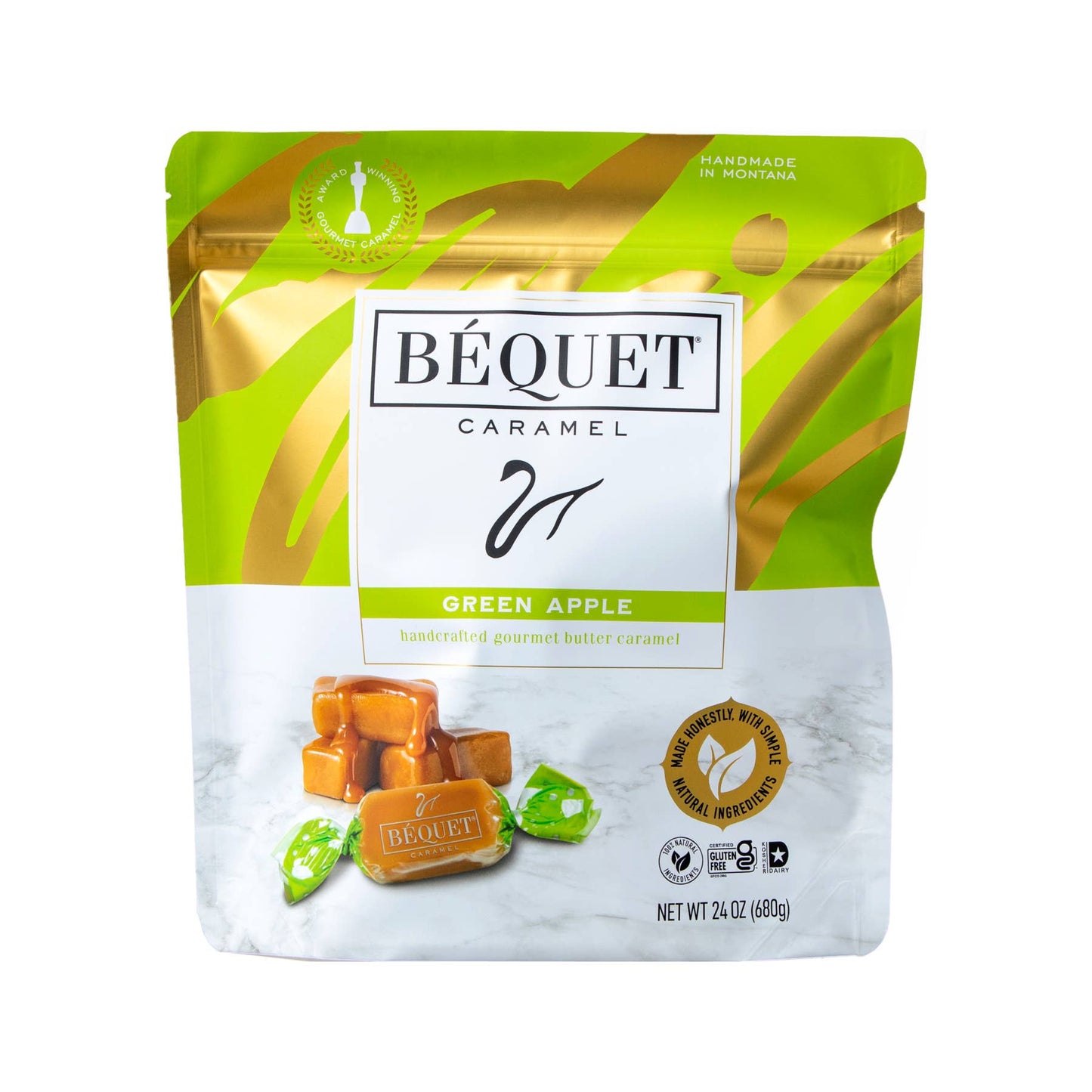 Béquet Gourmet Caramel 24 oz Resealable Pouch: Chewy