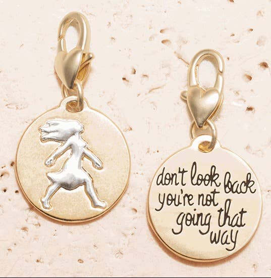 Walking “press on”- Gold 2-tone Medallion