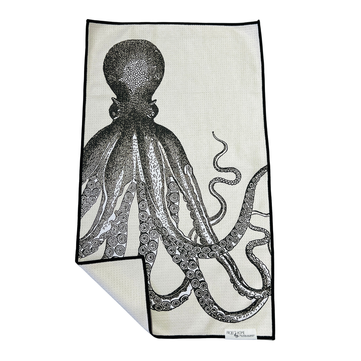 Kraken | Waffle Weave Microfiber Towels Kitchen & Bath: Hand Towel