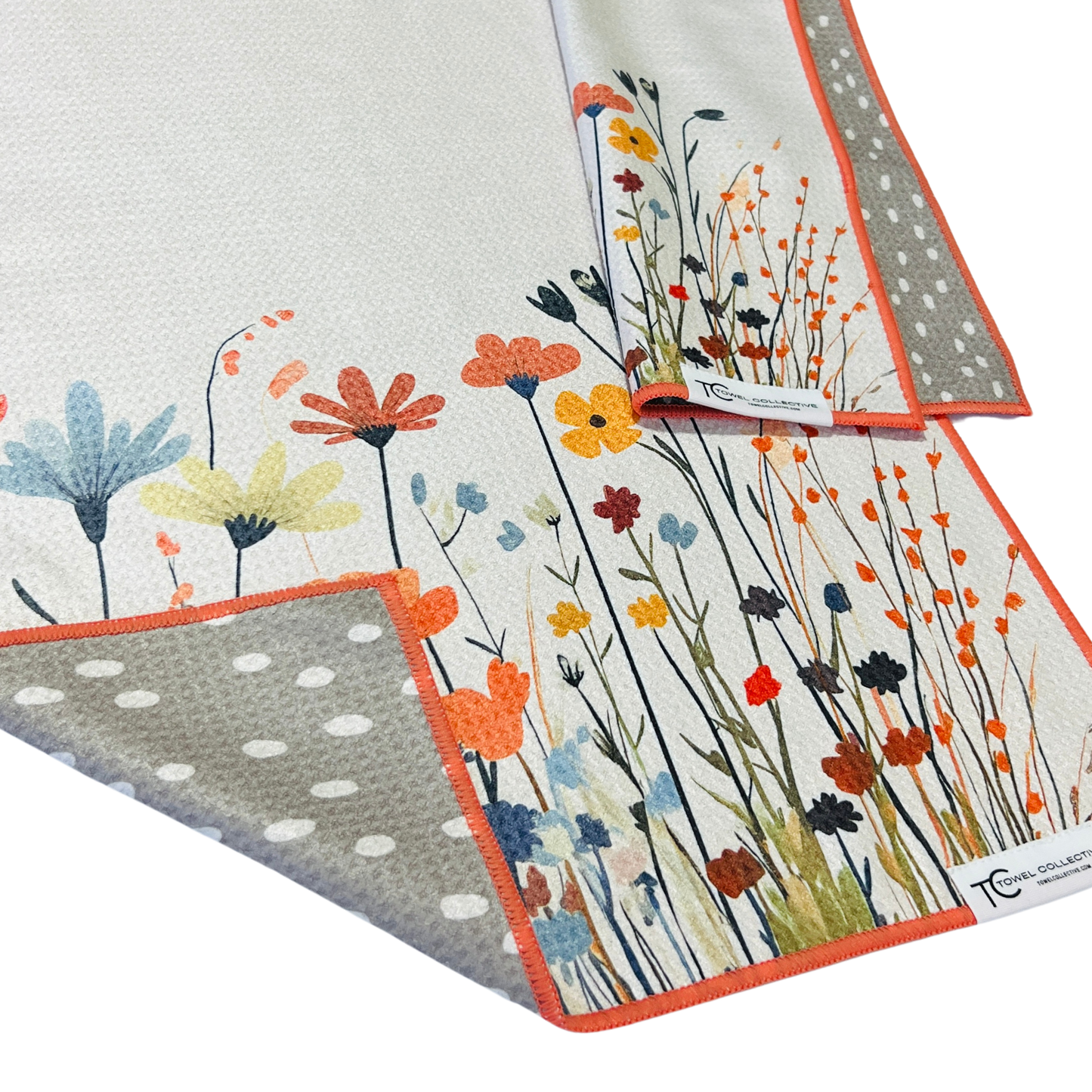 Meadow Bloom | Waffle Weave Microfiber Towels Kitchen & Bath: Washcloth