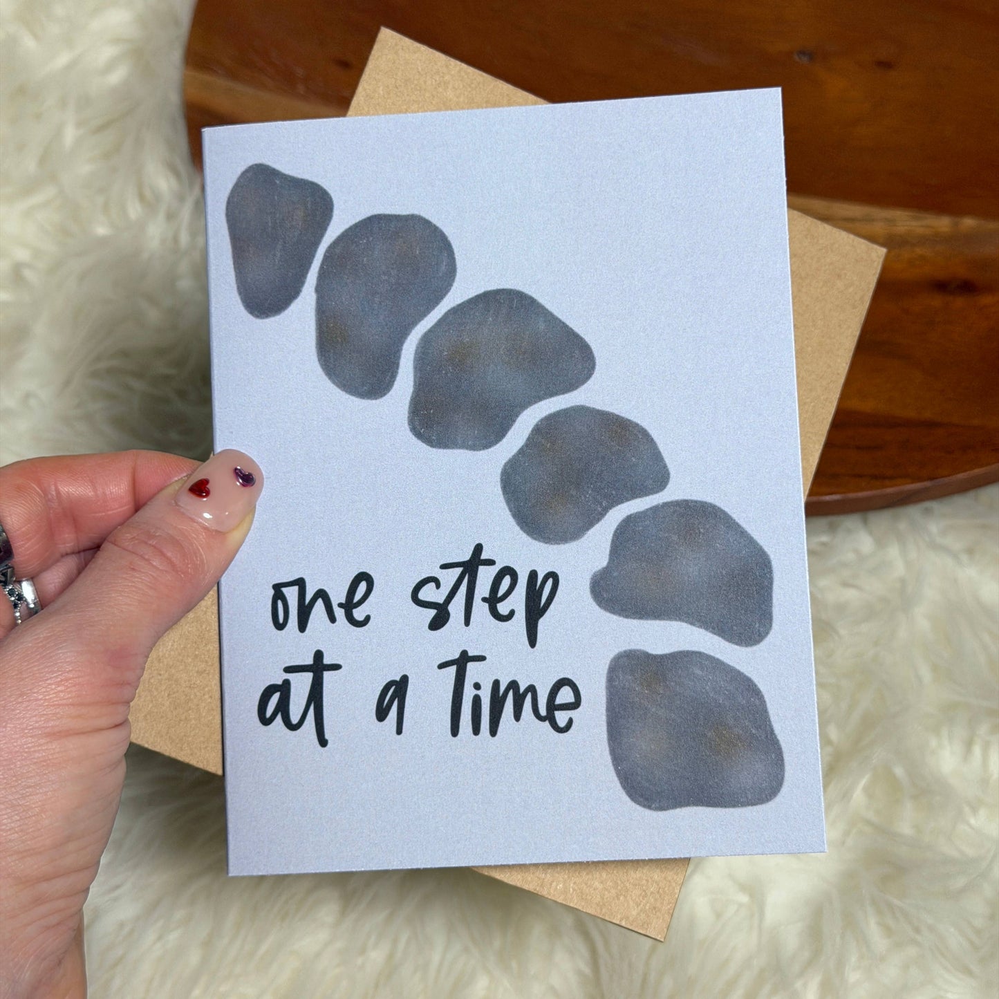 "One step at a time" Encouragement Card