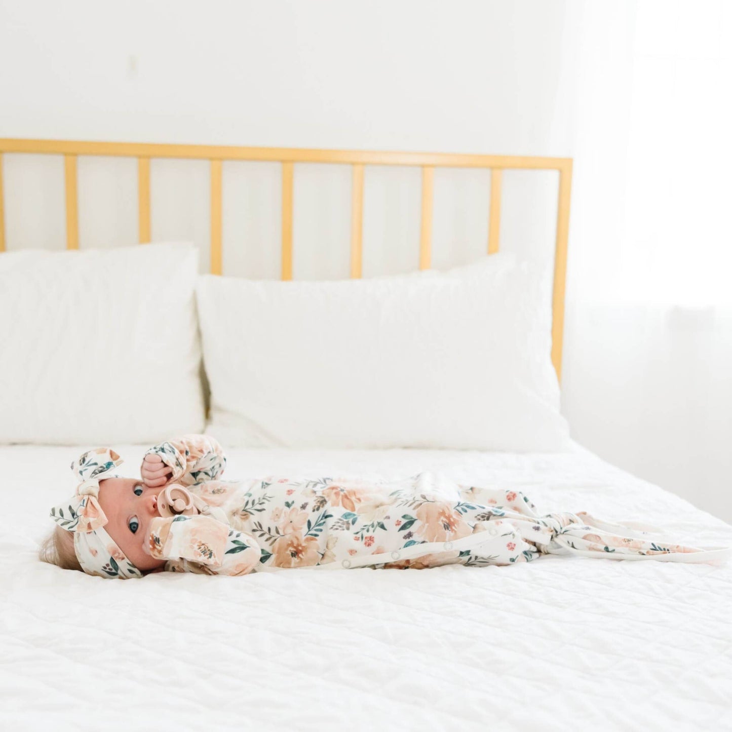 Newborn Knotted Gown - Autumn