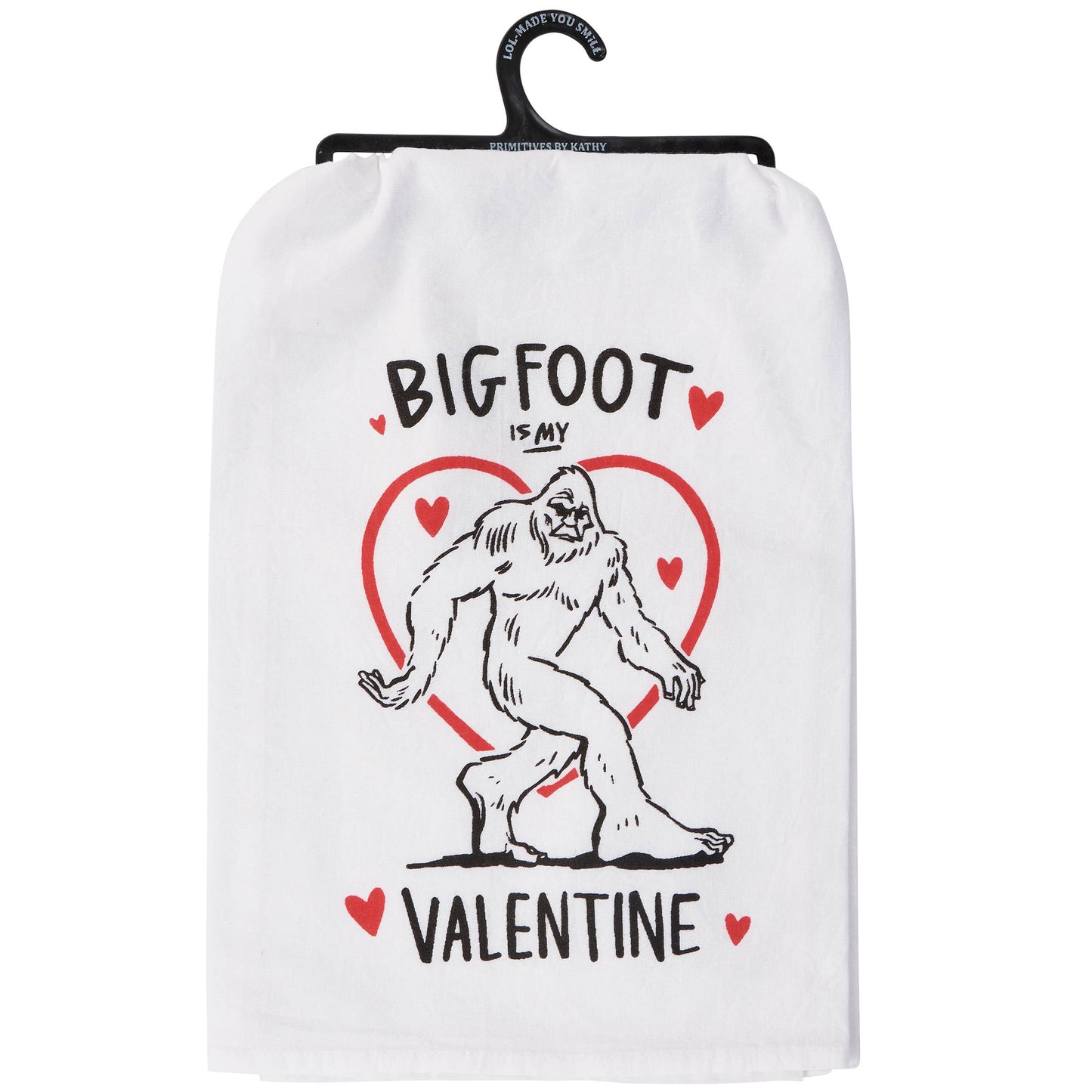 Bigfoot Valentine Kitchen Towel