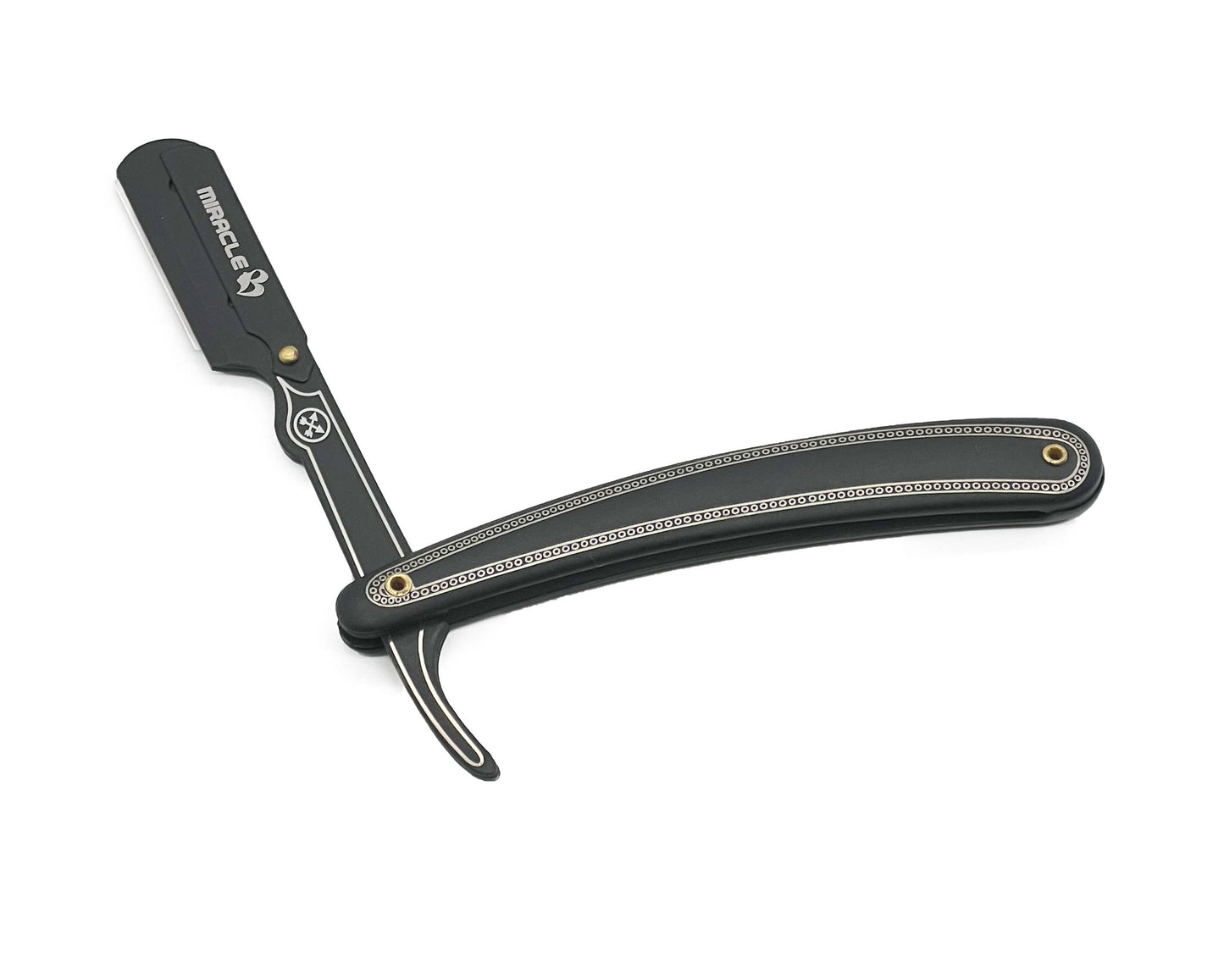 Straight Razor - Barber Razor with Black Fancy Wooden Handle