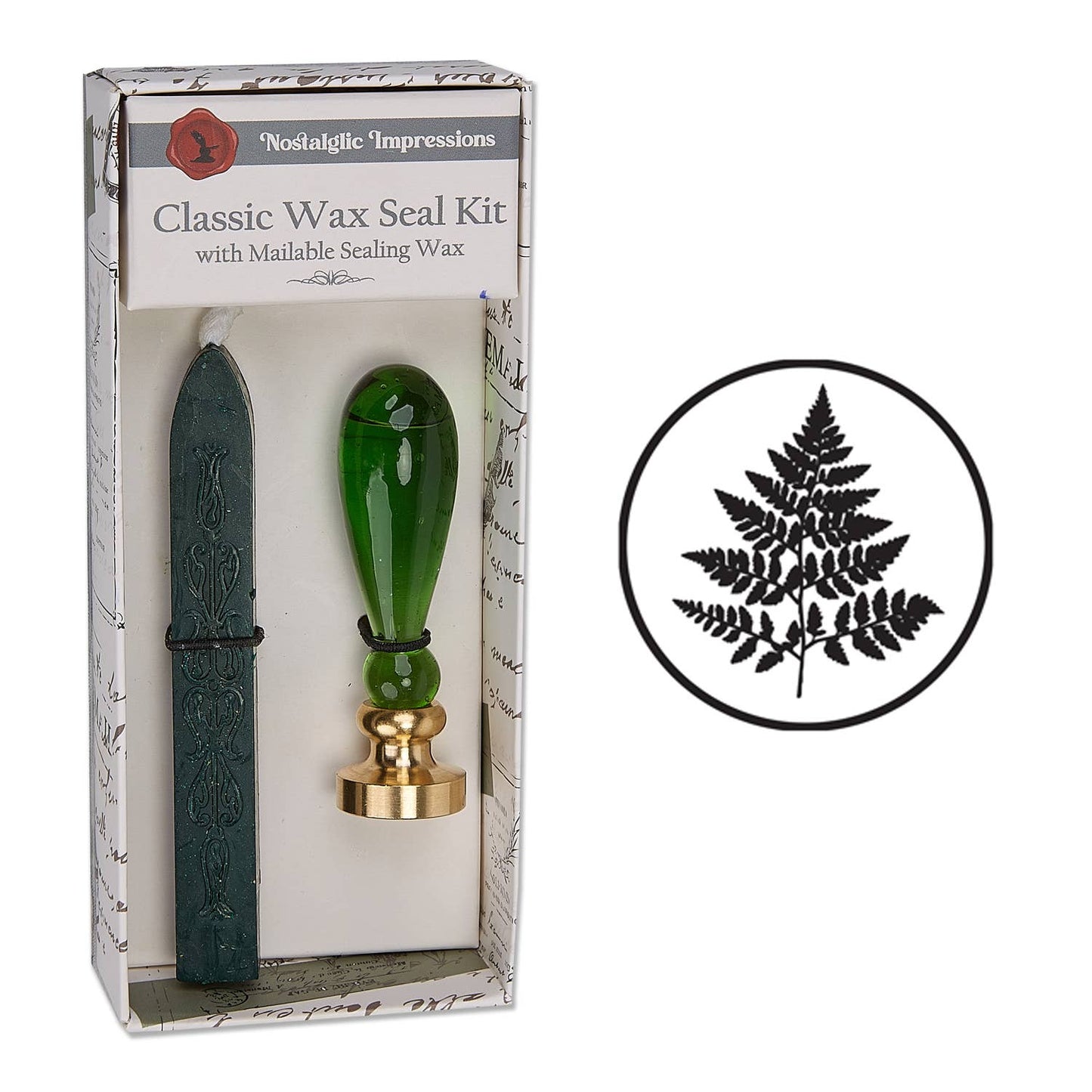 Murano Glass handle Wax Seal Kits-12 popular symbols: Mendhi Flower