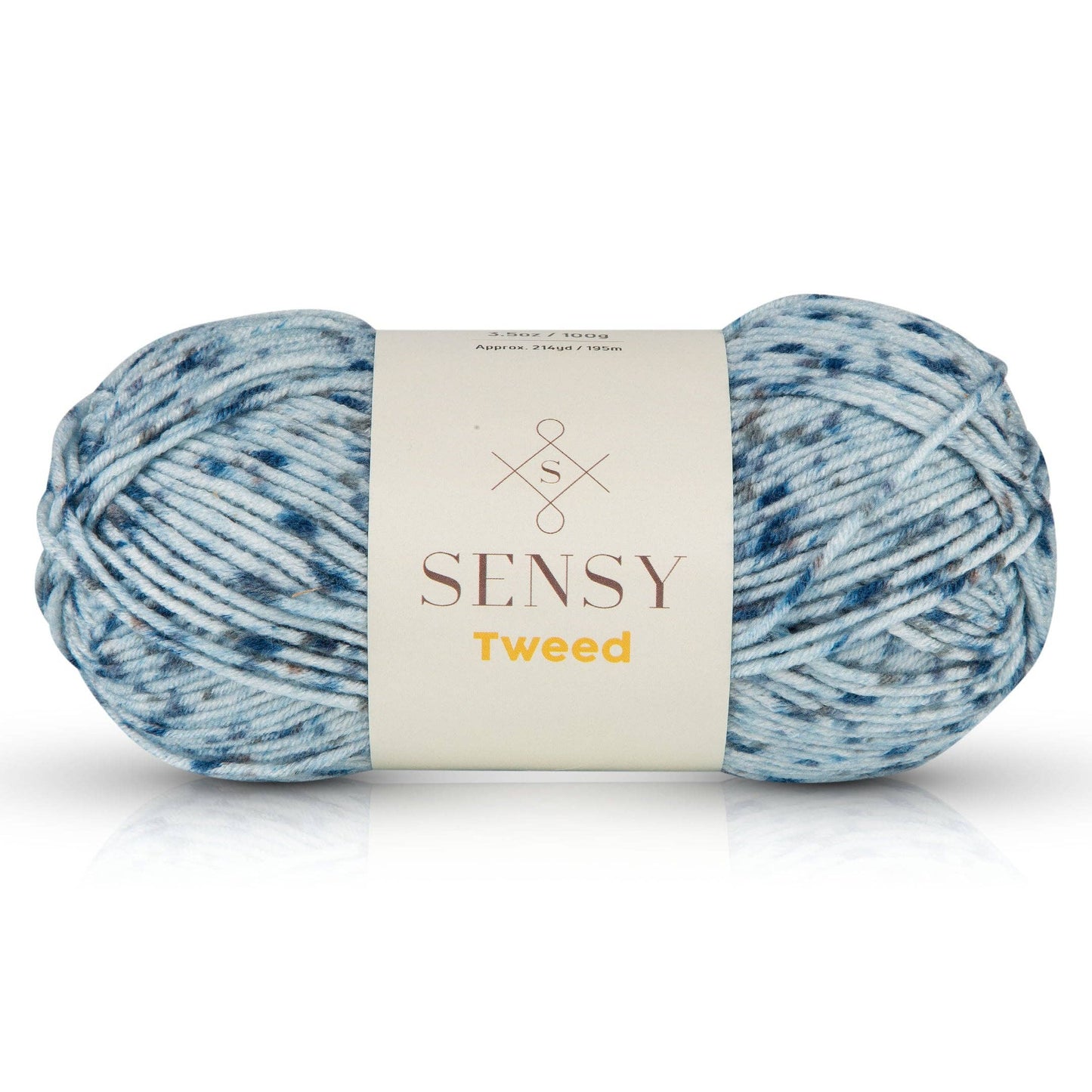 Sensy Tweed Yarn, 3.5 oz, 214 Yards, Gauge 4 Medium: Blue / 1 Skein