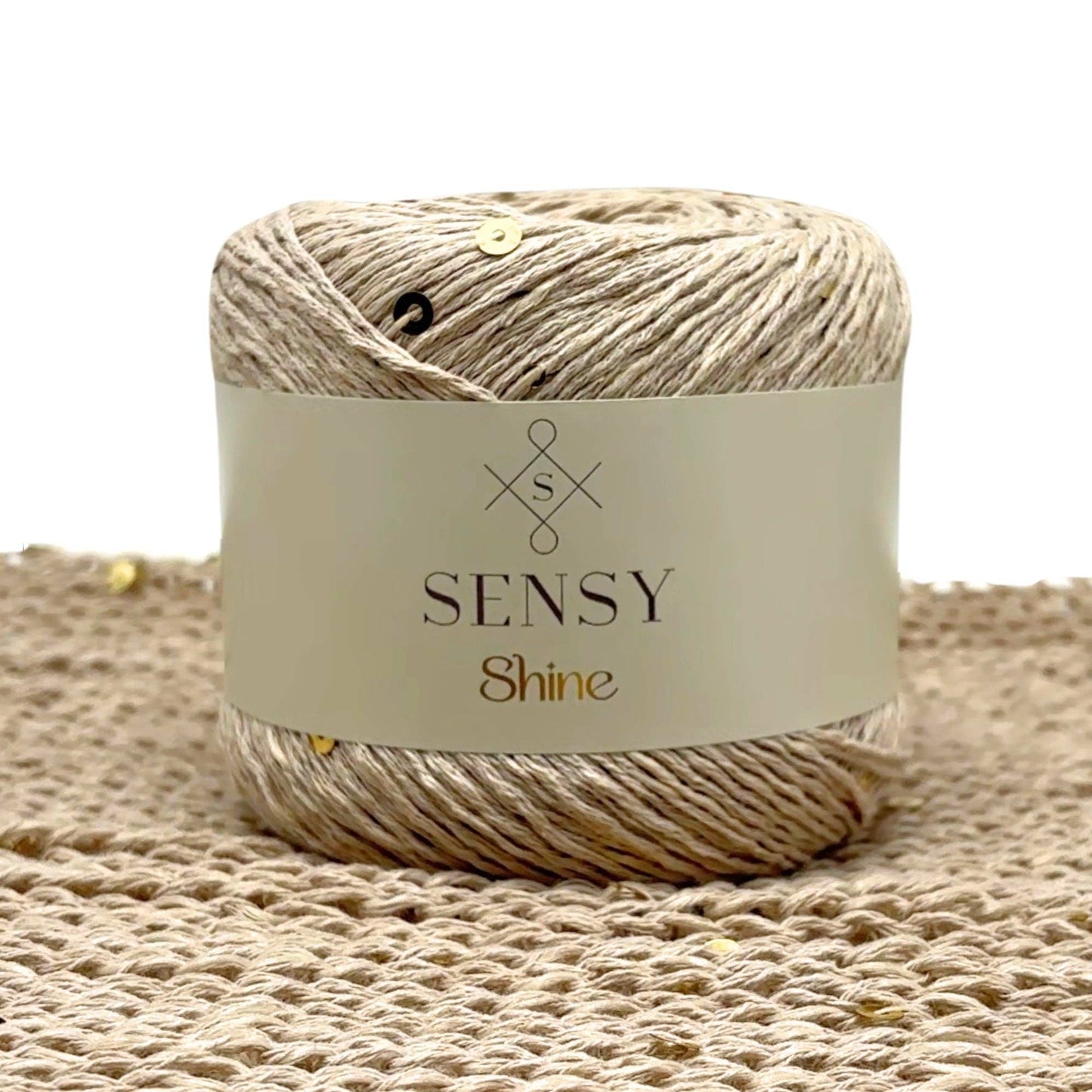 Sensy Shine Yarn, 3.5 oz, 340 yards, Gauge 2 Fine: Ecru