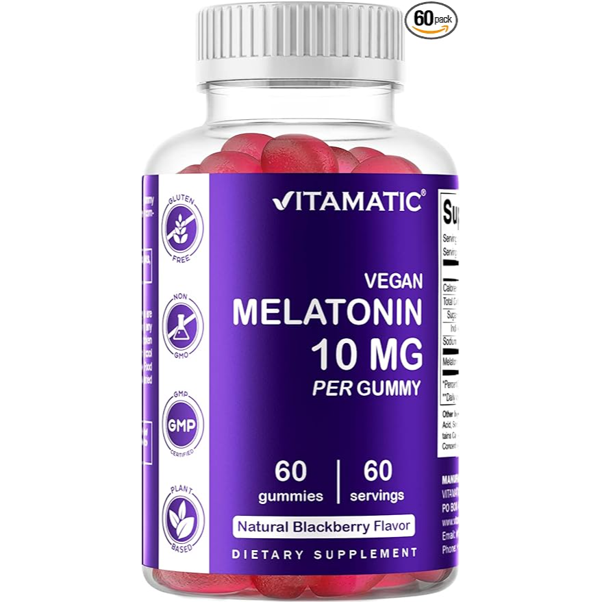 Vitamatic Melatonin 10mg | 60 Vegan Gummies