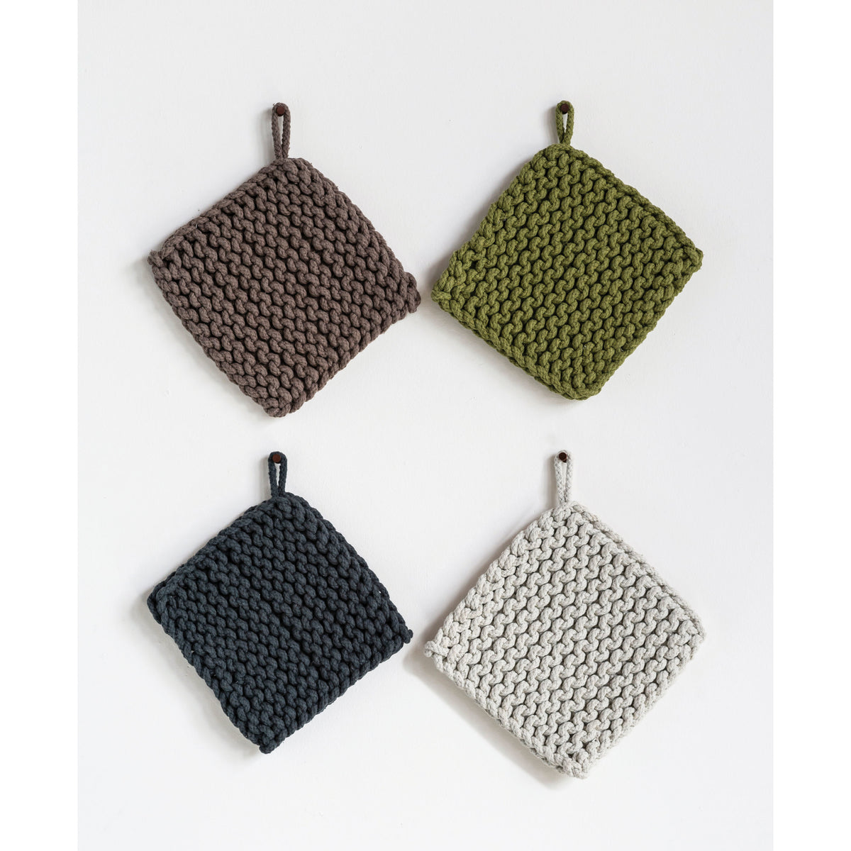 Cotton Crocheted Pot Holder - Assortment Colors