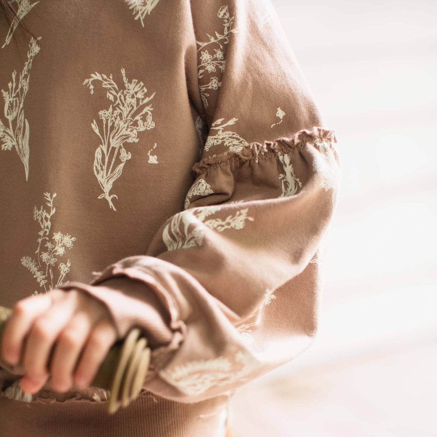 Little Wild Flower Toddler Sweatshirt Set: Ginger Loaf / 5 Toddler
