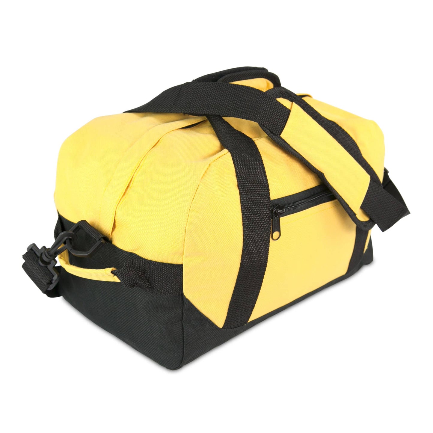 DALIX 14" Small Duffle Bag Two Toned Gym Travel Bag: Black