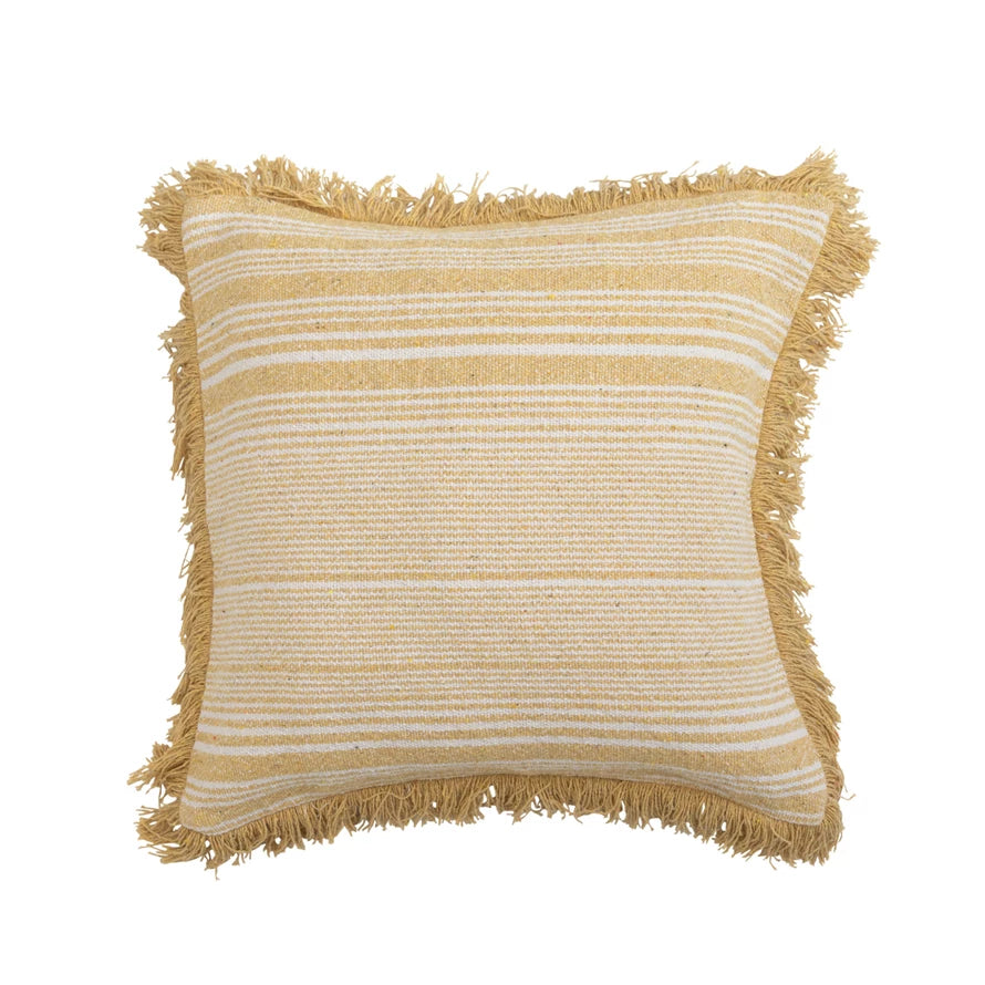 20" SQUARE WOVEN RECYCLED COTTON BLEND PILLOW COVER