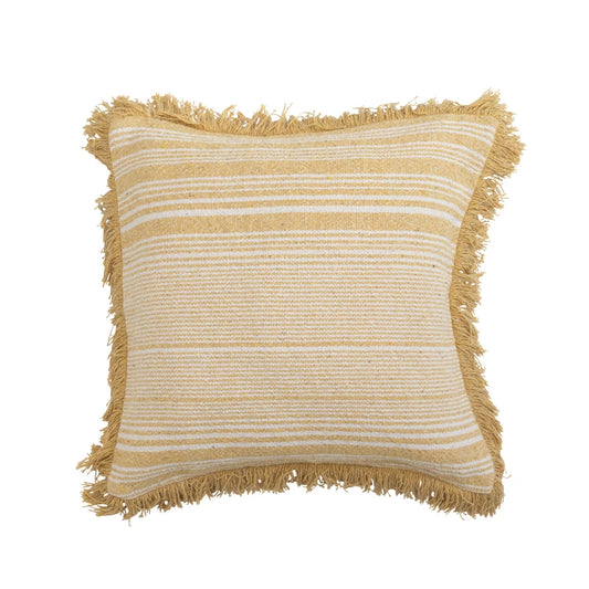 20" SQUARE WOVEN RECYCLED COTTON BLEND PILLOW COVER