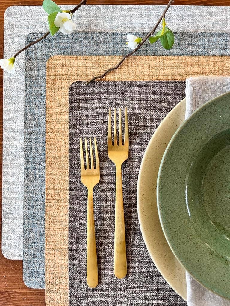 Novotela Texture Placemat Rectangular, Round, Stone: Tweed / Rectangular