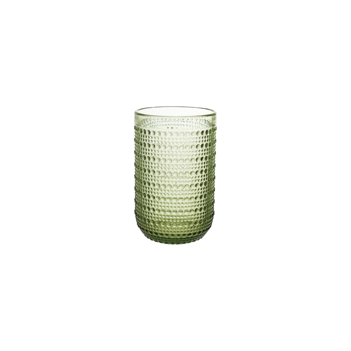 12 oz. Drinking Glass with Raised Dots - Green and Yellow