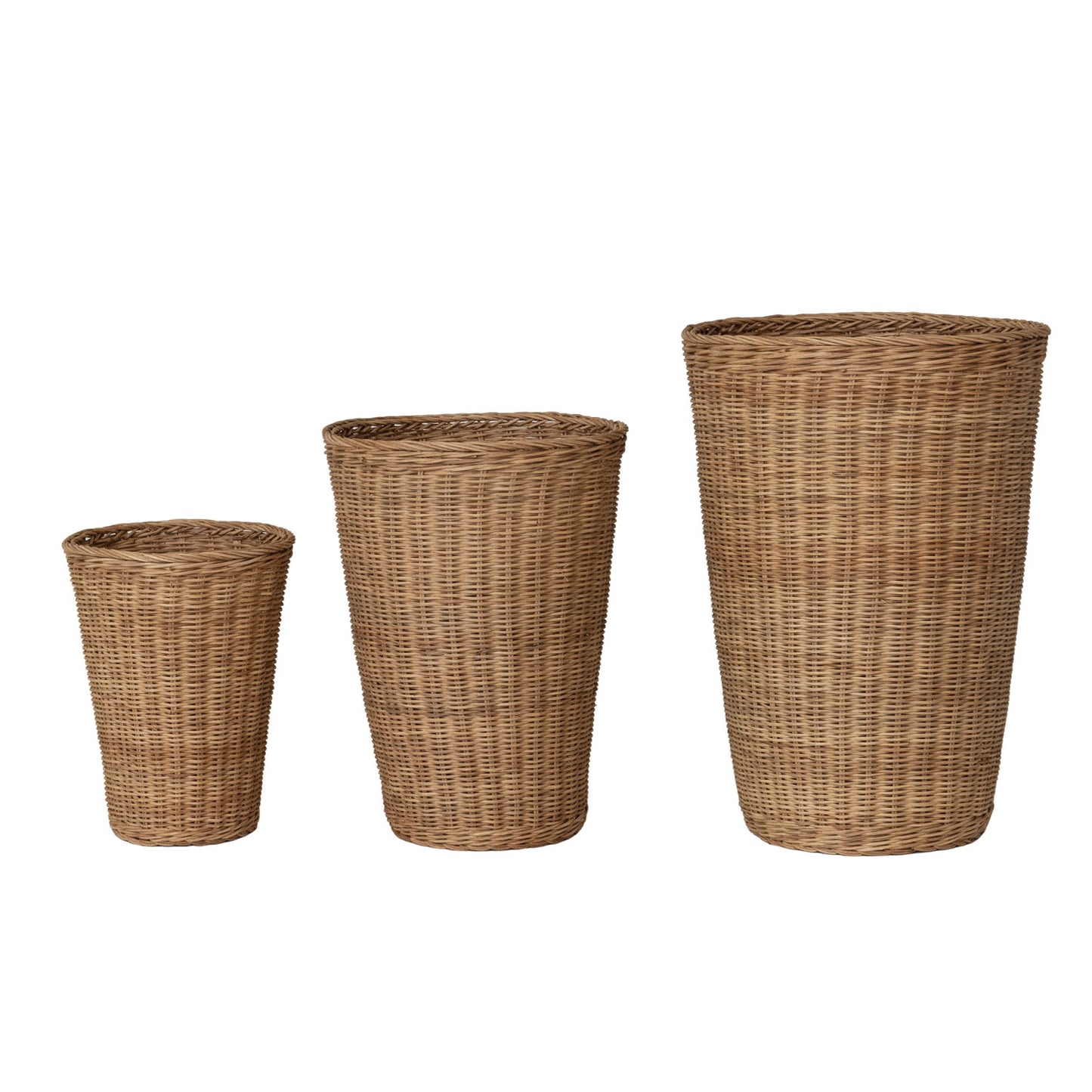 Hand-Woven Rattan Baskets - Assortment of Sizes