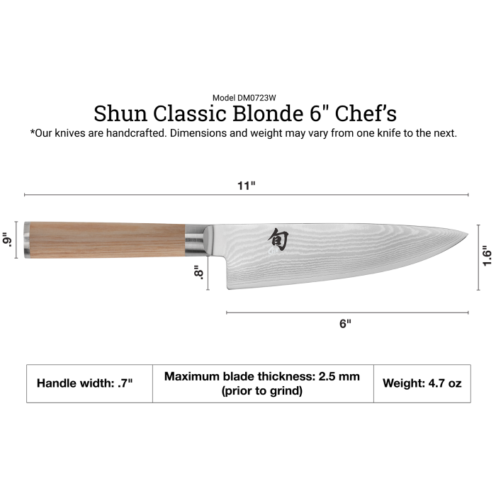 DM0723 SHUN CLASSIC CHEF'S 6in