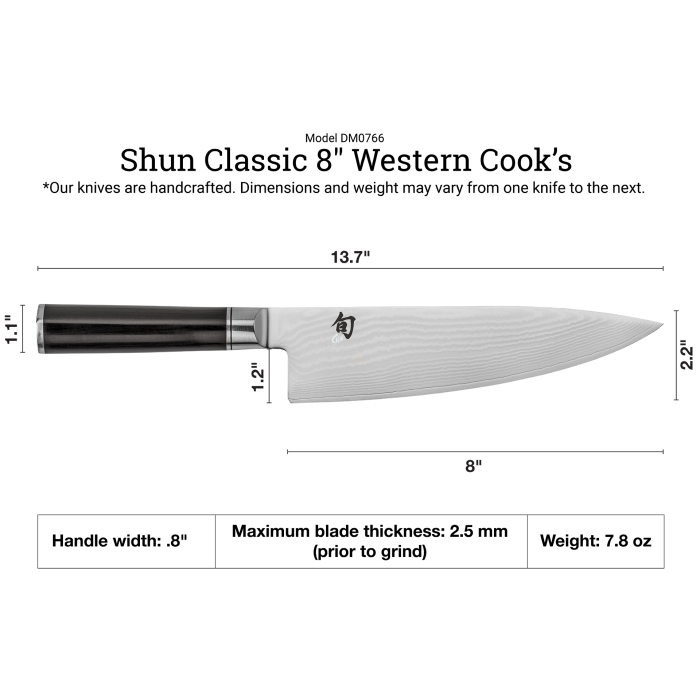 DM0766 SHUN CLASSIC WESTERN COOK'S 8in