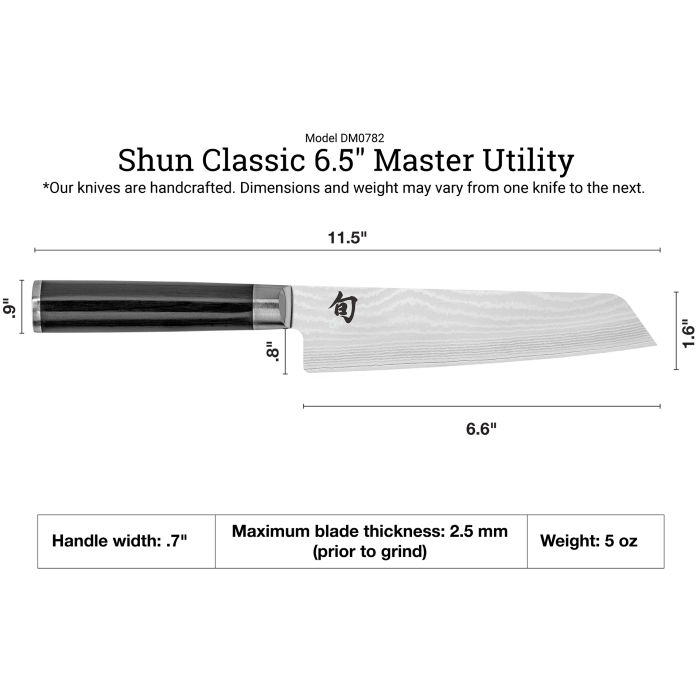 DM0782 SHUN CLASSIC MASTER UTILITY 6.5in