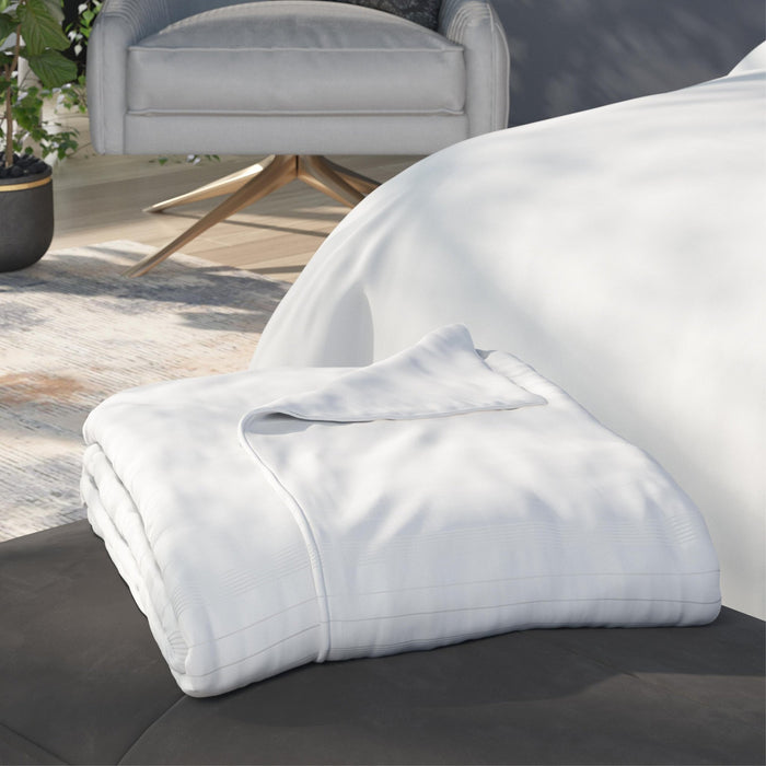 COOLING DUVET COVER QUEEN/FULL WHITE/WHITE
