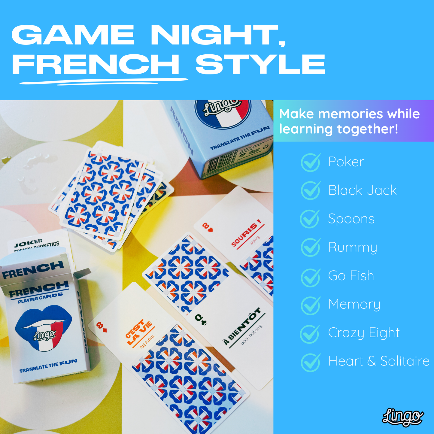 French Travel Playing Cards