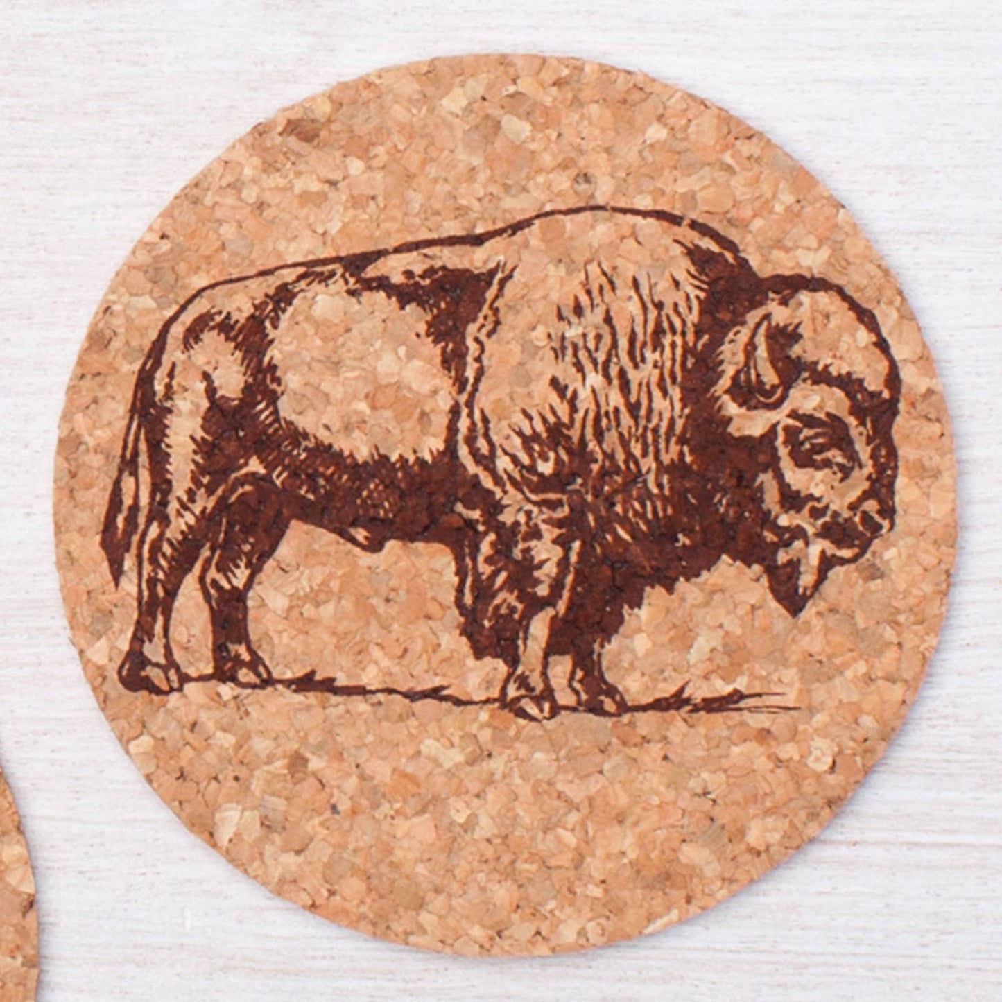 Bison Cork Coaster