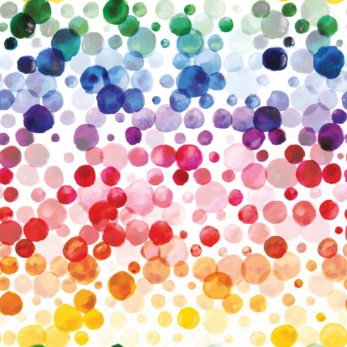 Paper Lunch Napkins Set/20 Rainbow Dots