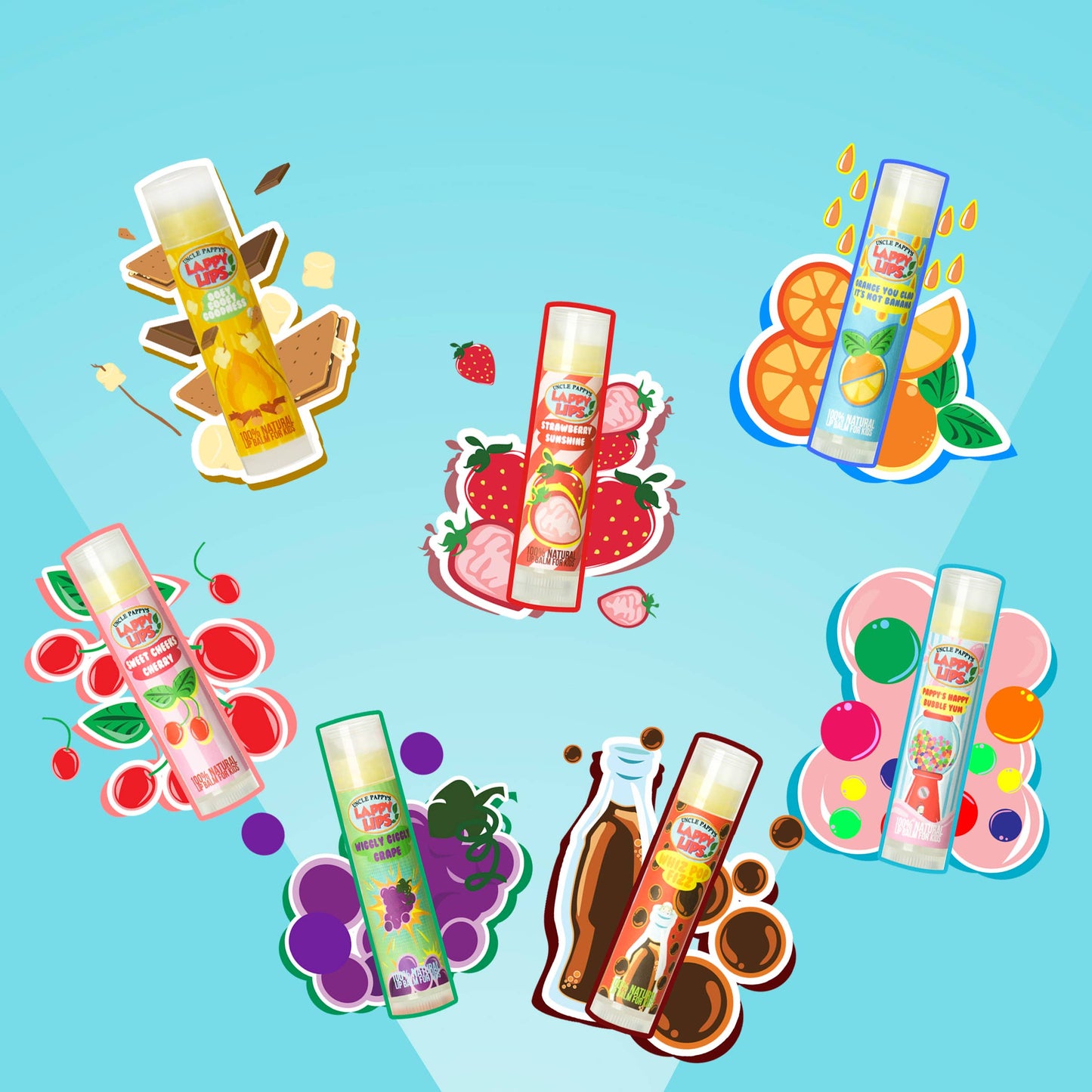 Lappy Lips Assorted Tube Filled Treasure Chest