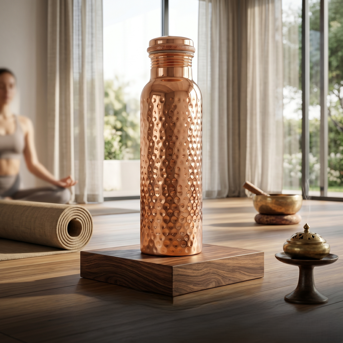 Handcrafted Ayurvedic Copper Water Bottle