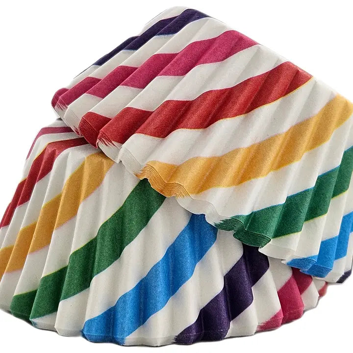 Fox Run Colorful Pinwheel Cupcake Liners, Set of 50