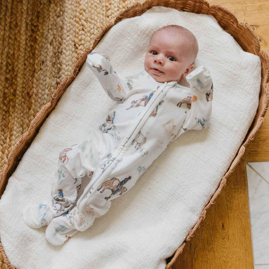 Zip-Up Footie Pajama - Boone: 6-12 Months
