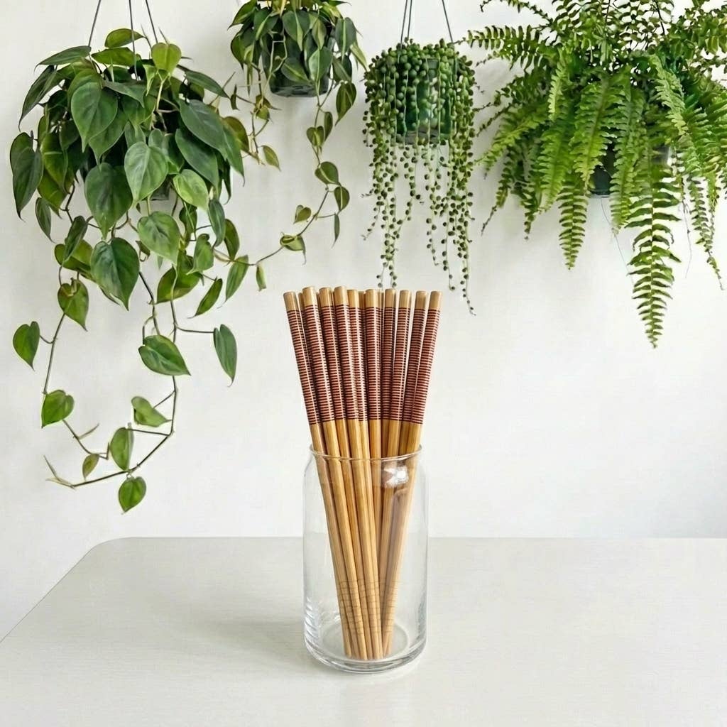 Bamboo Chopsticks - Set of 2 | Summer Bestseller: Green