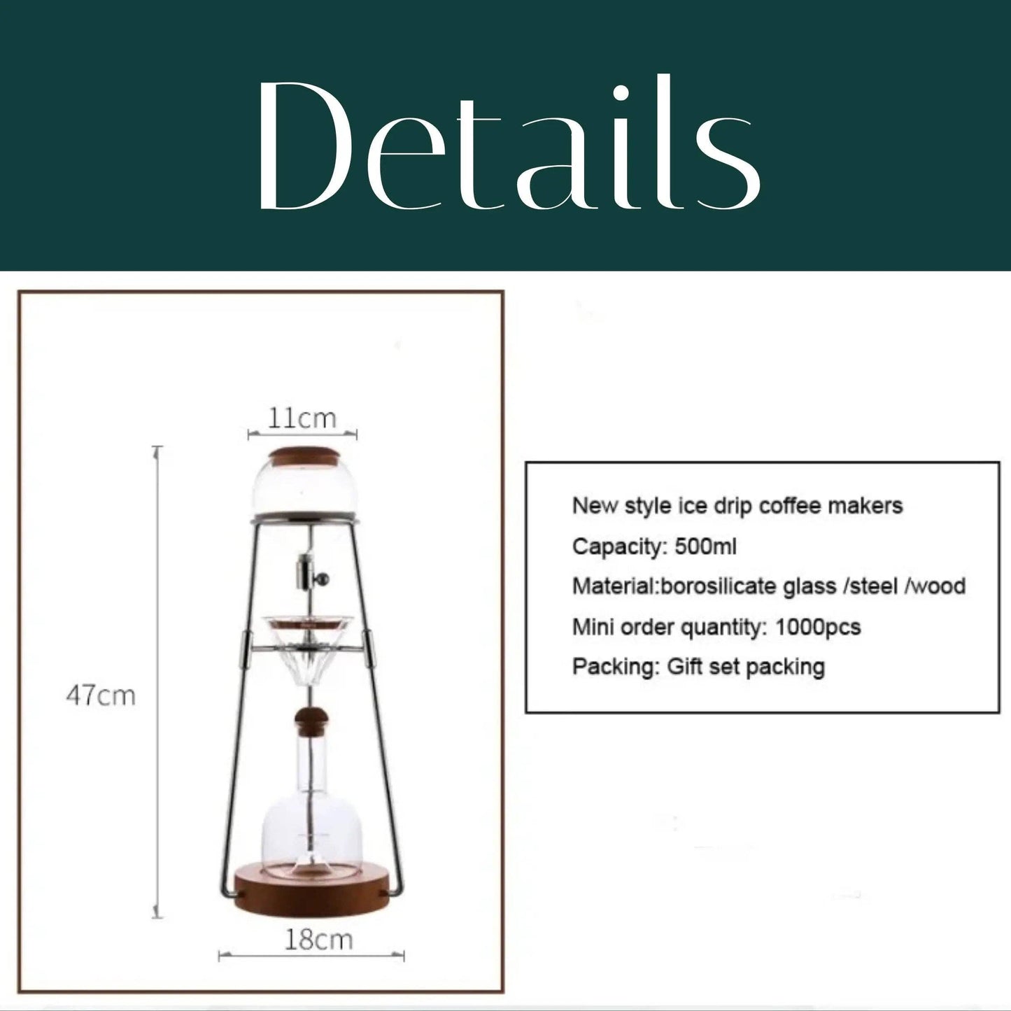 Cold Brew Drip Coffee Tower | Chemistry Inspired Café: Silver