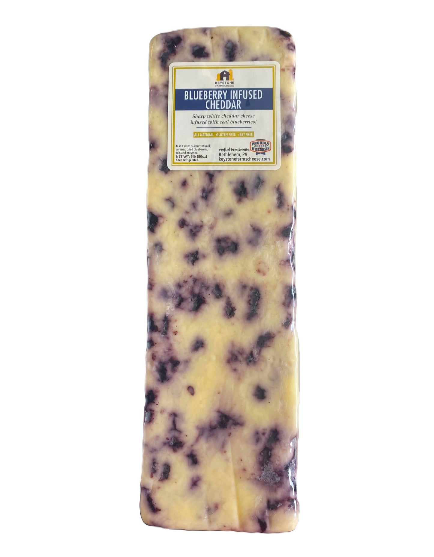 Blueberry Infused Cheddar - 5 lb.
